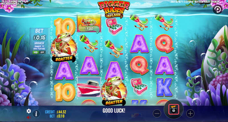 Bigger Bass Splash slot game Pragmatic Play Big Bass slot series underwater games fishing games real money bets mrq online casino fisherman symbols big bass splash scatter symbols