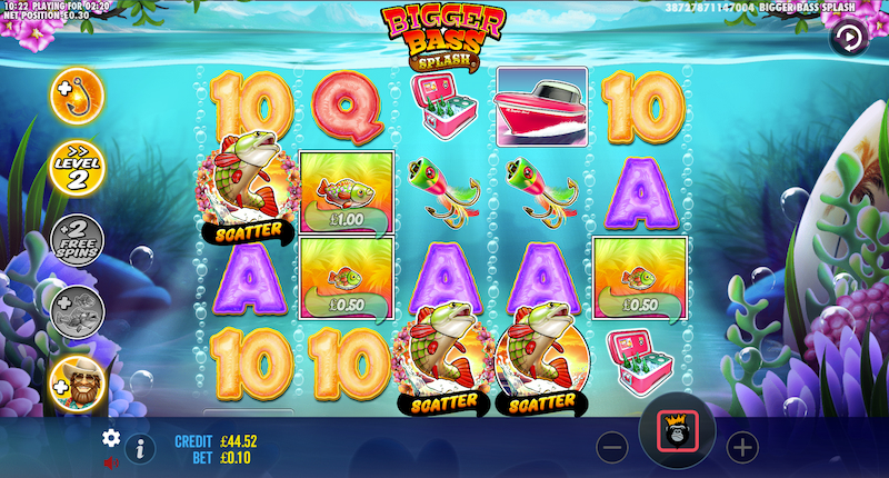 Bigger Bass Splash slot game Pragmatic Play Big Bass slot series underwater games fishing games real money bets mrq online casino fisherman symbols big bass splash scatter symbols