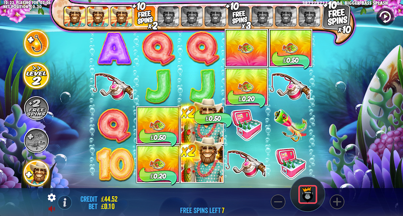 Bigger Bass Splash slot game Pragmatic Play Big Bass slot series underwater games fishing games real money bets mrq online casino fisherman symbols big bass splash scatter symbols