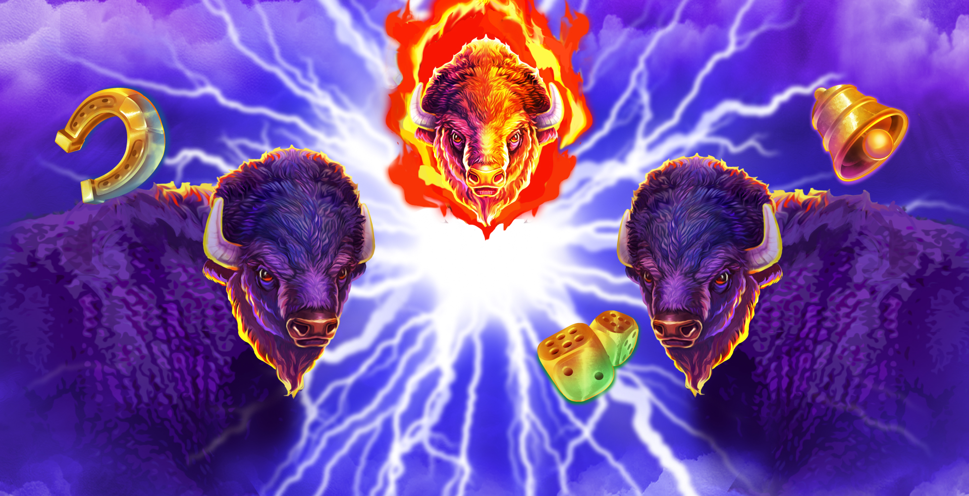 Blazing Bison Gold Blitz Extreme slot game Games Global Bison Graphic Animal games jackpot games mrq online casino real money bets lightning strikes 