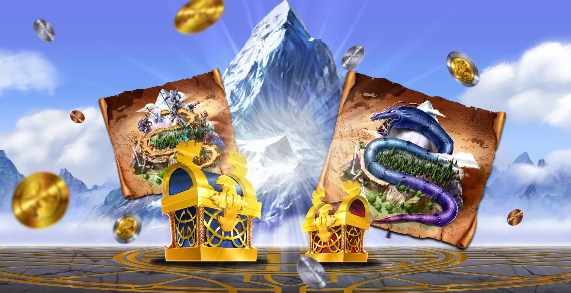 Slingo Journey to Asgard slot game Slingo casino games norse gods thor treasure chests gold coins mrq online casino real money bets