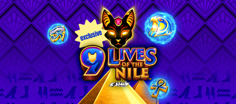 9 lives of the nile slot game Games Global Exclusive slot Exclusive games Ancient Egyptian games real money bets online casino mobile casino cat graphic