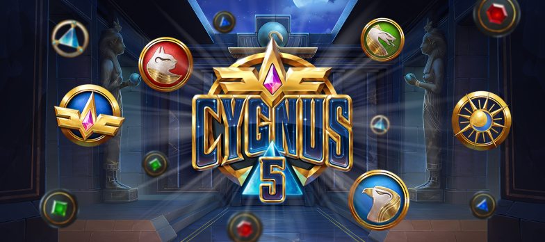 Cygnus 5 slot game Ancient Egyptian slots Elk Studios Cluster pays expanding reels gems Ancient Egypt real money bets mobile casino MrQ no wagering