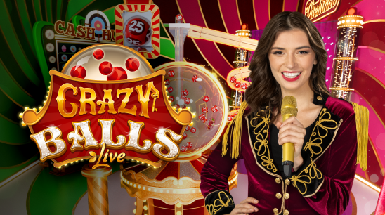 Crazy Balls live casino game Gameshow games Crazy Time wheel Evolution Gaming live mrq online casino real money bets casino games ball show