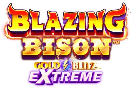 Blazing Bison Gold Blitz Extreme slot game Games Global Bison Graphic Animal games jackpot games mrq online casino real money bets lightning bolt logo