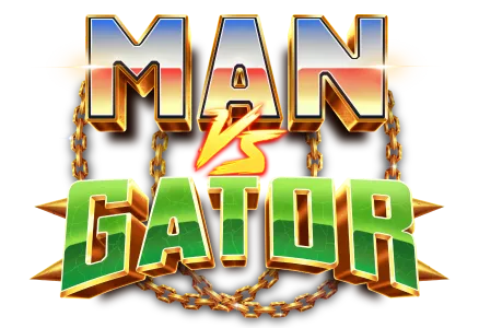 man vs gator slot game elk studios nostalgic games mrq online casino retro florida palm trees crocs tv sets sunset real money bets gold chains logo