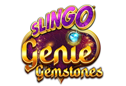 Slingo Genie Gemstones online casino game Slingo Casio Gem games Genie games with gems Desert gaming real money bets mrq online casino no wagering