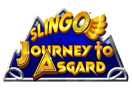 Slingo Journey to Asgard slot game Slingo casino games norse gods thor treasure chests  gold coins mrq online casino real money bets gold wings