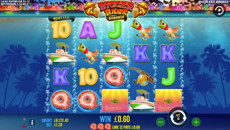 Bigger Bass Bonanza slot screenshot