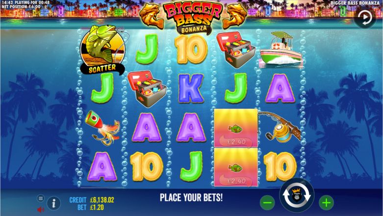 Bigger Bass Bonanza slot screenshot