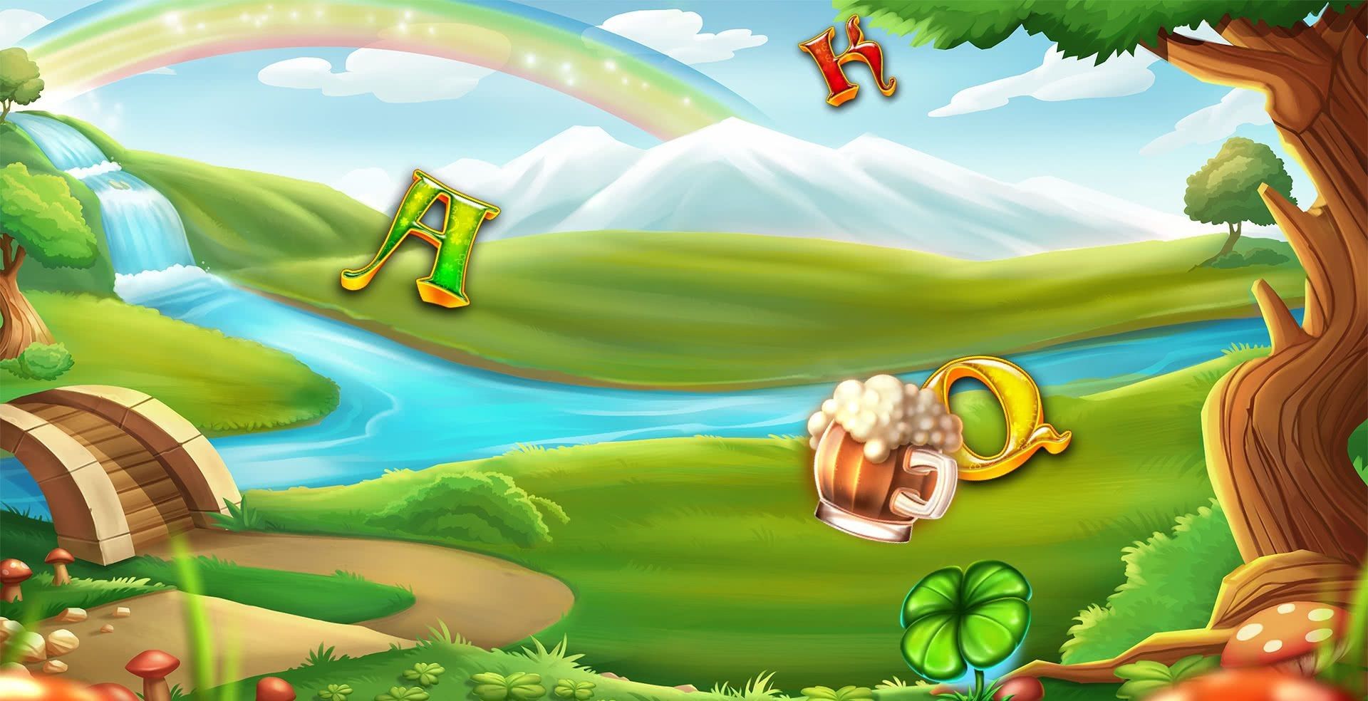 Irish Frenzy slot game irish themed slot games pot of gold leprechaun rainbow shamrocks meadow mrq online casino mobile casino real money bets