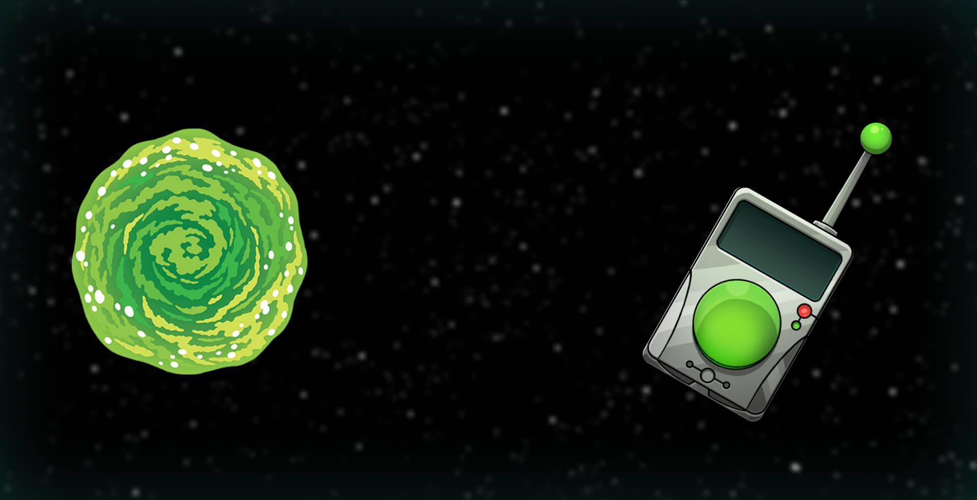 Rick and Morty Megaways slot game Rock and Morty games Megaways casino slot games online MrQ online casino no wagering real money bets tv show games green blob walkie talkie