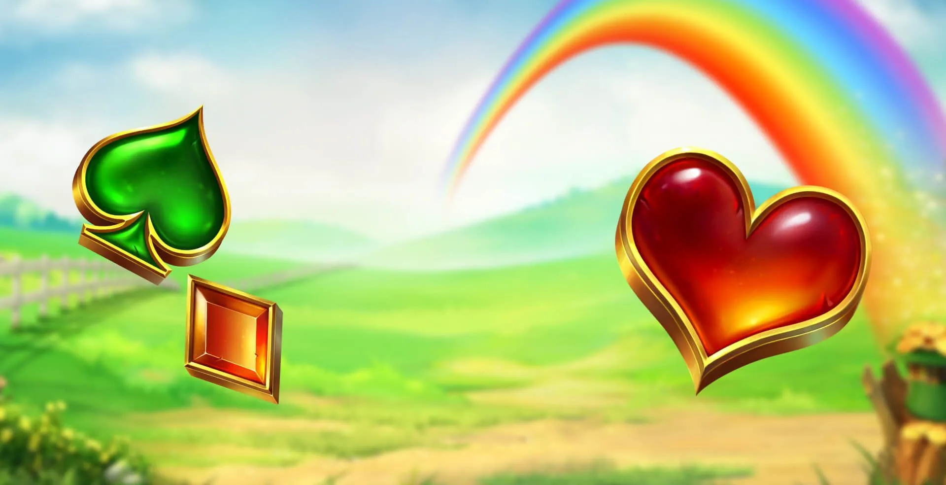 Wild Wild Riches slot game Luck of the Irish slots Best irish slots real money bets no wagering casino rainbow graphic