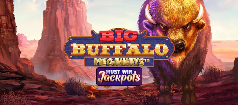 Big Buffalo Megaways slot game buffalo megaways casino slots buffalo graphic Old West games megaways slots real money bets no wagering casino canyon