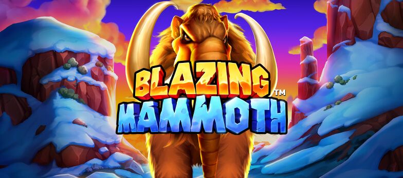 Blazing Mammoth Epic Strike slot game Wooly Mammoth graphic ice age games sunset real money bets no wagering casino