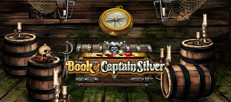 Book of Captain Silver slot game 10000x max bet win book of slot series high payout slots popular slot games real money bets no wagering casino barrels of rum pirate ship