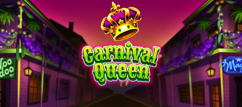 Carnival Queen slot game Mardi Gras new orleans carnival party mask bourbon street gaming MrQ online casino real money bets party video slots mobile casino crown of jewels