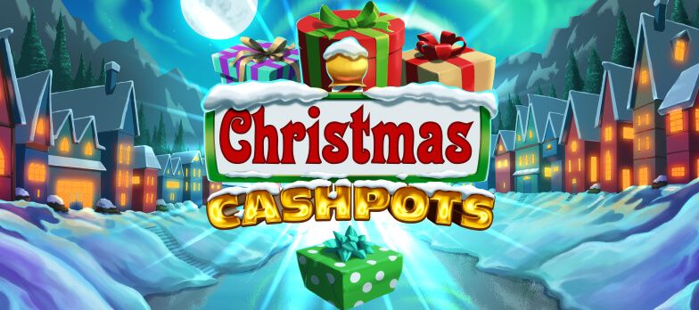 Christmas Cash Pots slot game Christmas games wrapped presents gift cartoon graphic northern lights winter games real money bets