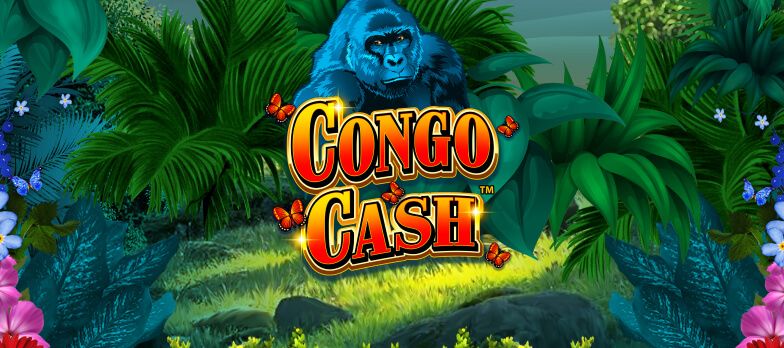 Congo Cash slot game animal themed games amazon slots rainforest palm trees butterfly graphic real money bets no wagering casino gorilla games