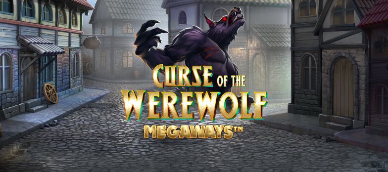 Curse of the Werewolf Megaways casino slot game werewolf games ancient gaming empty streets real money bets no wagering casino werewolf graphic