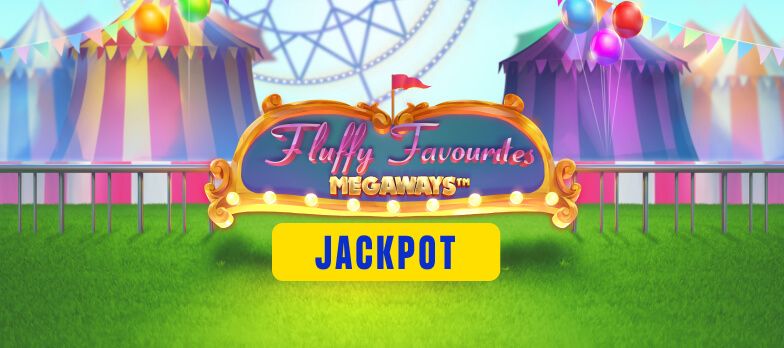 Fluffy Favourites slot game eyecon gaming fairground games carousel balloons ferris wheel pastel graphics real money bets no wagering casino jackpot games