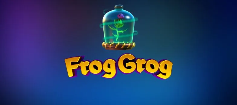 Frog Grog slot game green potion frog games mrq online casino real money bets mobile video games rose in a glass
