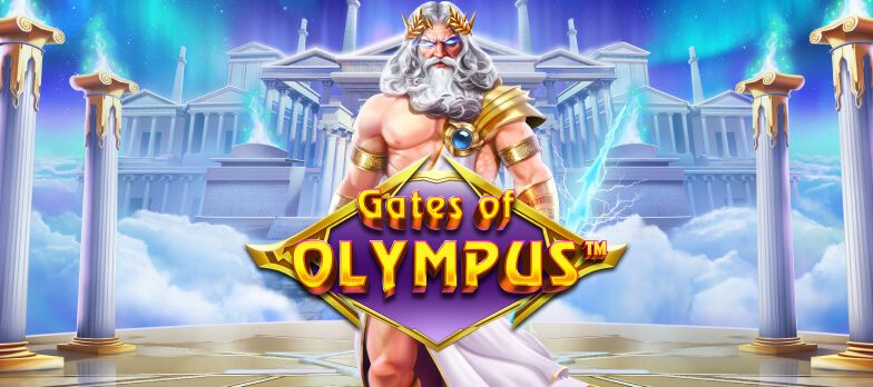 Gates of Olympus slot game Greek mythology zeus graphic golden wreath Gates of Olympus cartoon Gold bangle Ancient Greek slots MrQ online casino real money bets