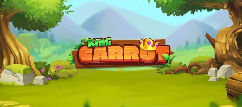 King Carrot slot game gold crown green and orange lettering field UK no wagering casino real money bets mrq online casino boulder