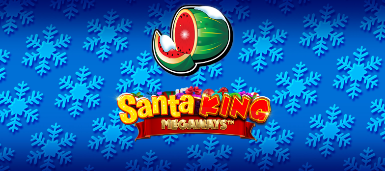 Santa King Megaways slot game Santa slots Christmas games best Christmas slot games snowflake wallpaper real money bets no wagering casino watermelon graphic