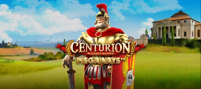 Centurion Megaways slot game centurion graphic warrior hat ancient games temple swords inspired gaming real money bets no wagering casino fun bonus games