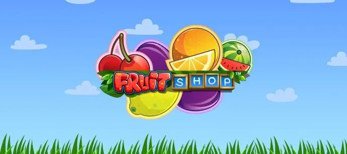 Fruit Shop slot game fruit shack watermelon cherries orange market stall mrq online casino mobile real money bets lemon blue sky