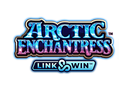 Arctic Enchantress Link and Win slot game Frosty games winter is coming blonde woman graphic snow capped pine trees mrq online casino UK real money bets no wagering