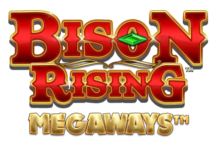 Bison Rising Megaways slot game buffalo image Native American wild themed slots mobile casino online MrQ red and gold logo