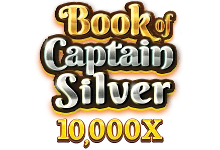 Book of Captain Silver slot game 10000x max bet win book of slot series high payout slots popular slot games real money bets no wagering casino logo