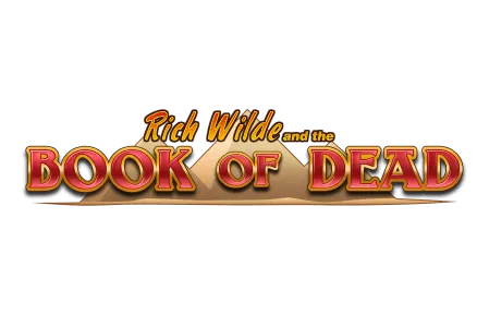 Book of Dead sot game Book of Slots series Rich Wilde and the Book of Dead MrQ online casino real money bets explorer games adventure gaming pyramid logo