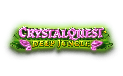 Crystal Quest Deep Jungle slot game gem games jungle games amazon slots real money bets no wagering casino green and pink logo