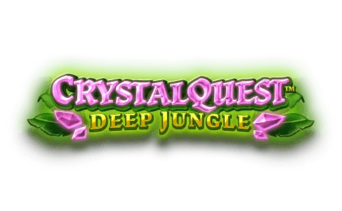 Crystal Quest Deep Jungle slot game gem games jungle games amazon slots real money bets no wagering casino green and pink logo