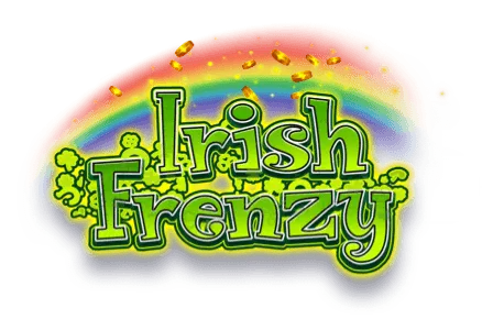 Irish Frenzy slot game irish themed slot games pot of gold leprechaun rainbow shamrocks meadow mrq online casino mobile casino real money bets rainbow logo