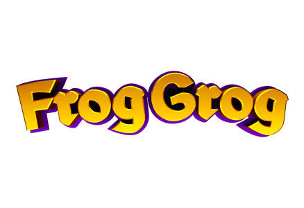 Frog Grog slot game green potion frog games mrq online casino real money bets mobile video games gold logo