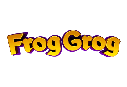 Frog Grog slot game green potion frog games mrq online casino real money bets mobile video games gold logo