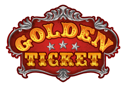 Golden Ticket slot game fairground circus logo field mrq online casino mobile slot real money bets carnival