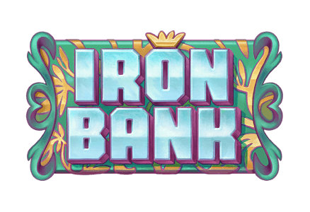 Iron Bank slot game heist games heavily guarded prison vault heist gaming gold bank no wagering casino real money bets green logo