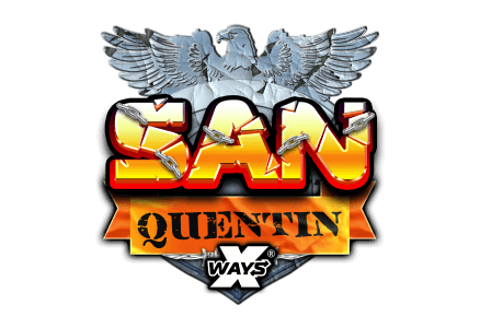 San Quentin slot game San Quentin prison barbed wire prison walls real money bets no wagering casino orange logo prison break games