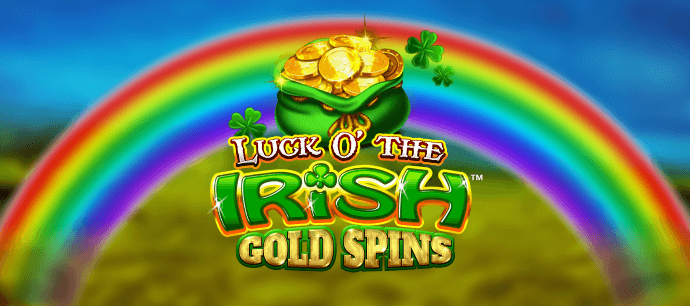 Luck o the Irish Gold Spins slot game Irish themed games Irish slot top games popular slots UK gold coins real money bets mrq online casino no wagering rainbow pot of gold