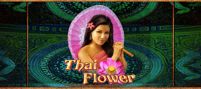 Thai Flower slot game Thai Games parasol thai woman graphic hair lei no wagering casino mrq online casino real money bets bonus games asian gaming