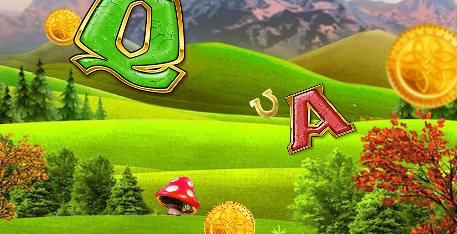 Rainbow Riches Locomotion online slot game MrQ online casino Irish field