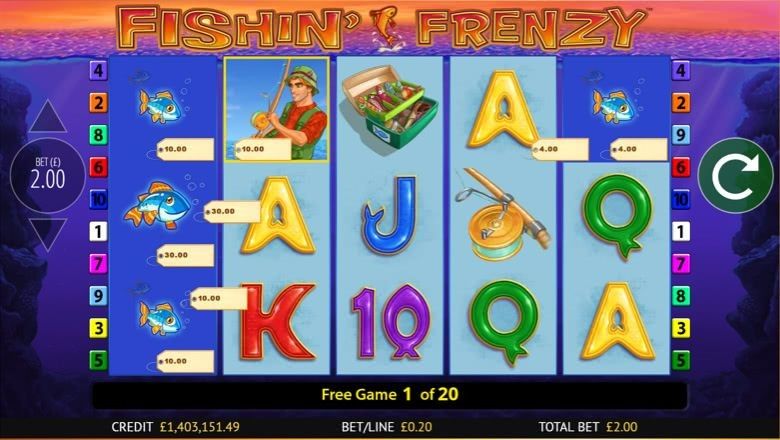 Fishin Frenzy slot screenshot