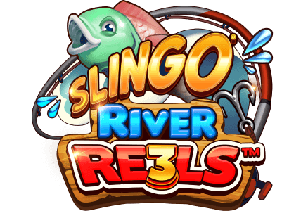 slingo river reels slingo games online slot casino games fish graphic