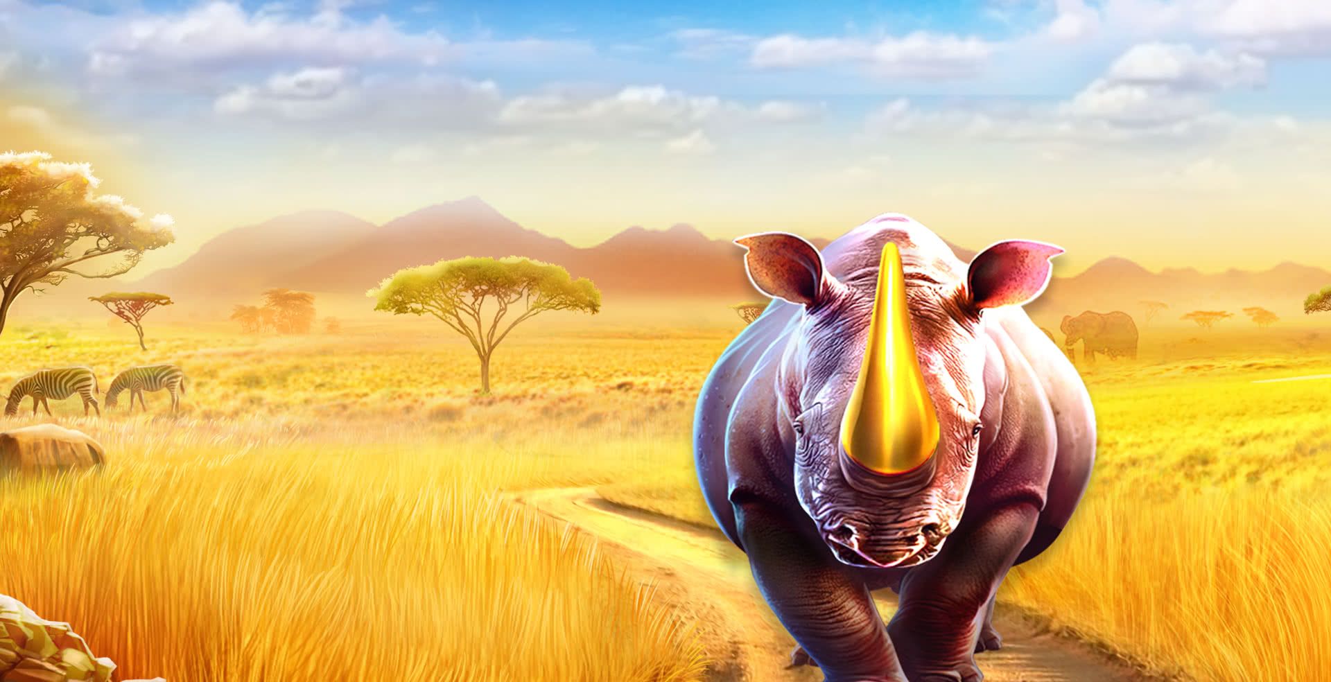 Great Rhino Megaways slot game rhino graphics animal themed games MrQ online casino real money bets African gaming Megaways slots