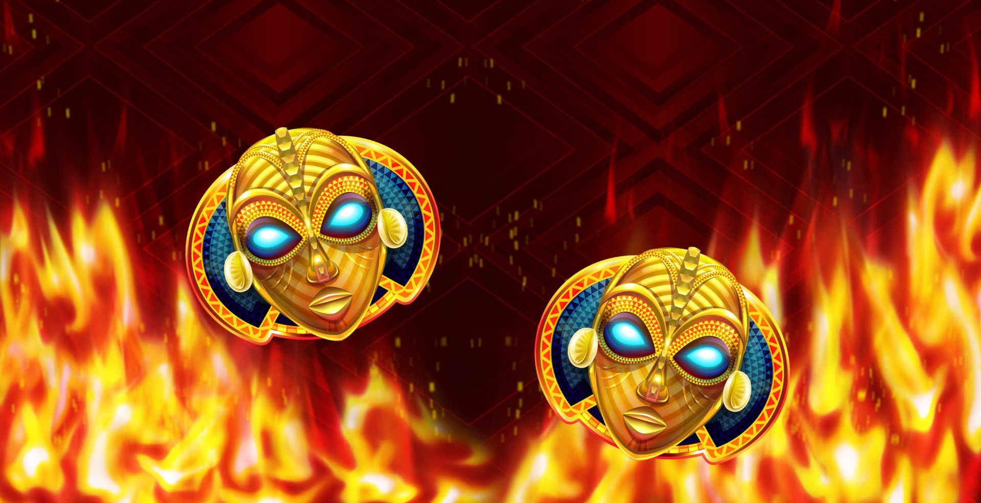 9 Masks of Fire slot game african tribal masks mrq online casino real money bets flames unique mask